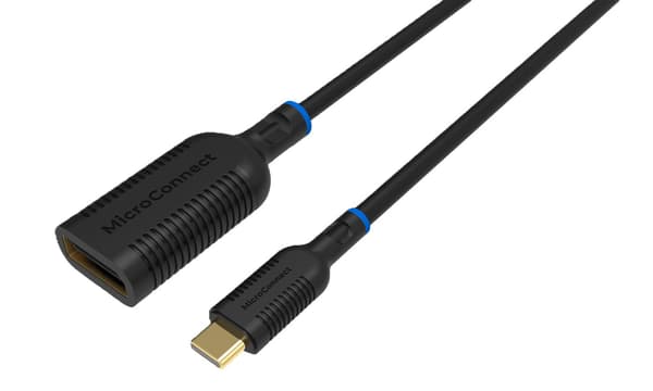 MicroConnect USB-C til Displayport adapter 0,2m, Sort