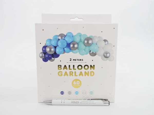 PartyDeco Ballon guirlande - blå, 200cm one size