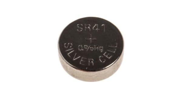 Pastilbatteri, SR41, 1.55V, 42mAh, RS PRO