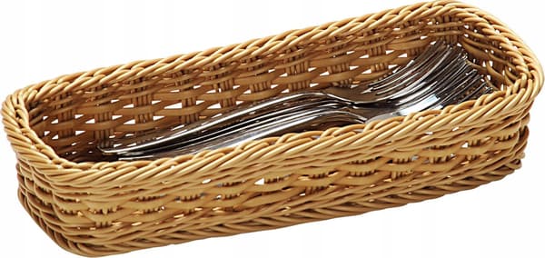 Bestickkorg, serveringsbehållare, brun, 28 x 11,5 cm, Kesper