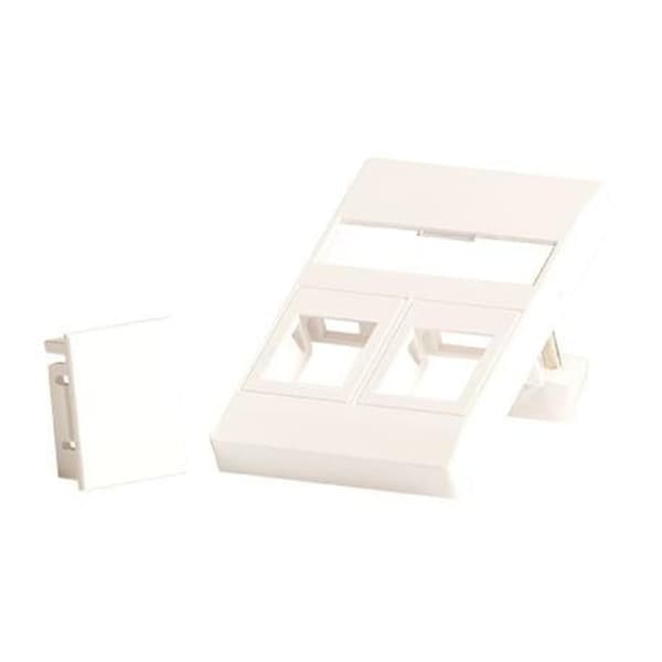 Lanview Dækplade til 2 x keystone. Passer til 50x75 mm FUGA udtag, hvid