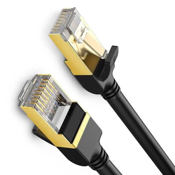 UGREEN NW107 Ethernetkabel RJ45 Rund, Cat.7, STP, 3m - sort