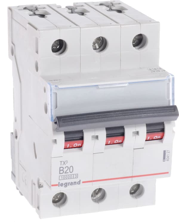 Legrand Sidafbryder 3P B 20A 10kA AC S313 TX3 (404127)