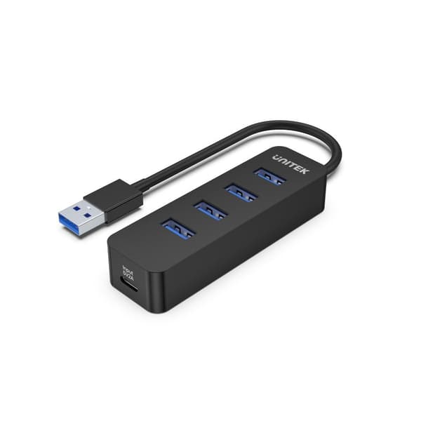 Unitek USB-A Hub, 4 USB 3.0-porte, aktiv, 10 W