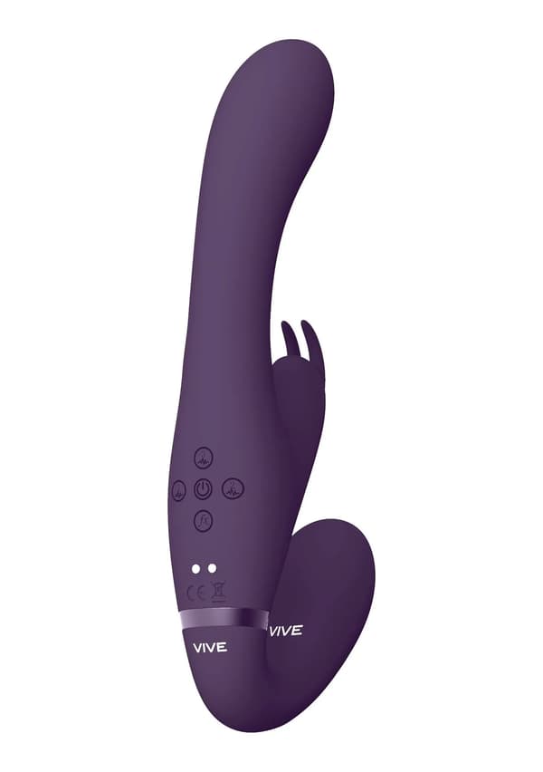 3-i-1 vibrator som stimulerar vaginal G-punkt och klitoris