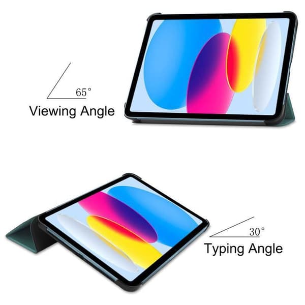 CoreParts Tri-fold Caster Hard Shell Cover - Mørkegrøn til Apple iPad 10.9-tommer