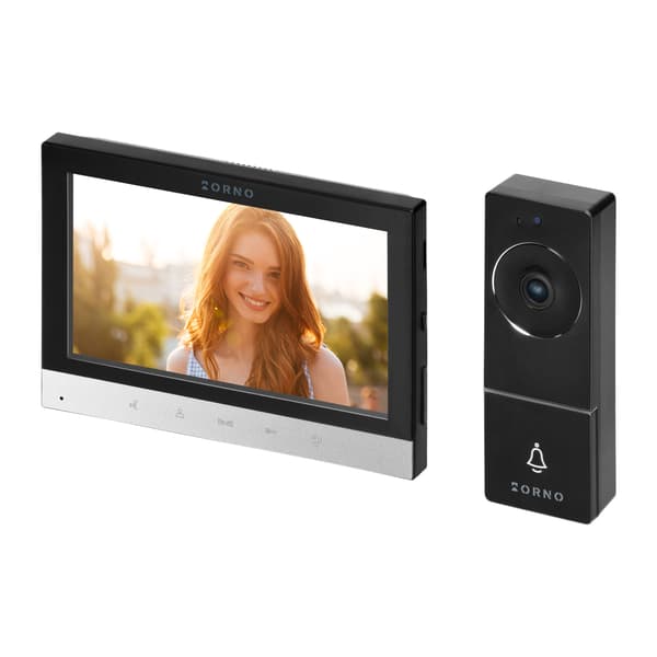 ALERTO, enfamilie videointercomsæt, 4-leder, 7\", touchskærm, sort
