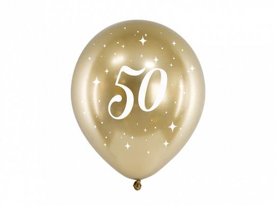 PartyDeco Ballonger Glansiga 30cm, 50, en storlek