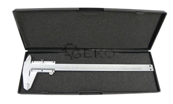 TYÖNTÖMITTA 200mm 0.02mm MUOVIKOTELOSSA /GEKO