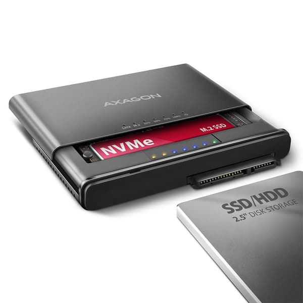 Pocket Axagon ADSA-CC USB-C 10Gbps NVMe M.2 2.5/3.5 SSD&HDD Clone Master 2