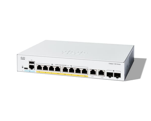 CISCO Catalyst 1300 8-portars GE PoE Ext PS 2x1G Combo