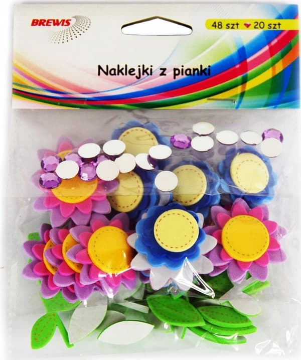 Vaahtomuovitarroja kukkia + strasseja