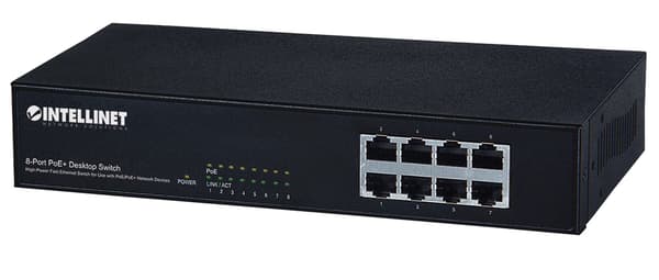 Intellinet 8x 10/100 Mbps PoE+ 140W Desktop Ikke-genopladelig Switch