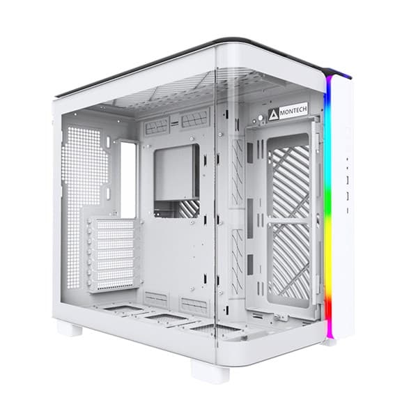 Montech KING 95 Midi-Tower, Härdat Glas, ARGB - Vit