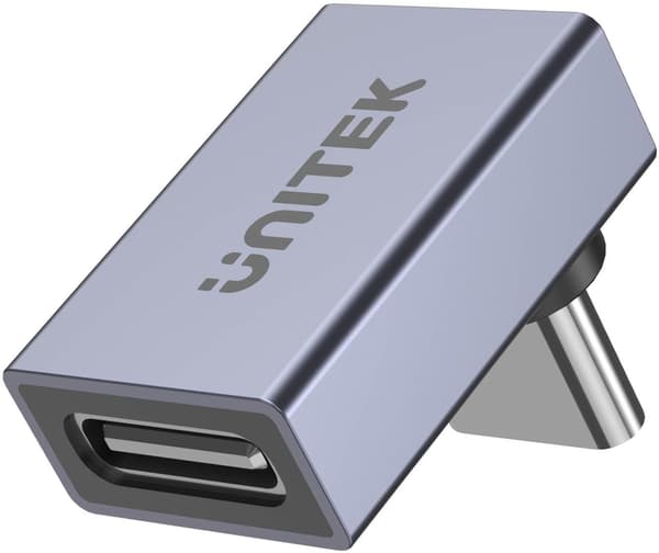 Unitek USB-C–USB-C-kulmasovitin 40 Gbps 240 W