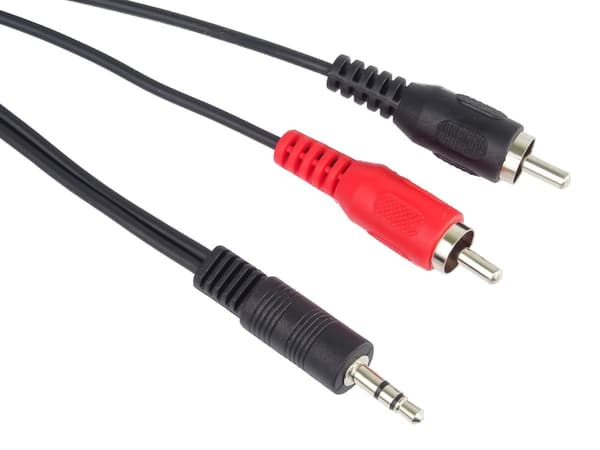PremiumCord Jack 3.5mm - RCA (Cinch) x2 15m musta (kjackcin15) -kaapeli