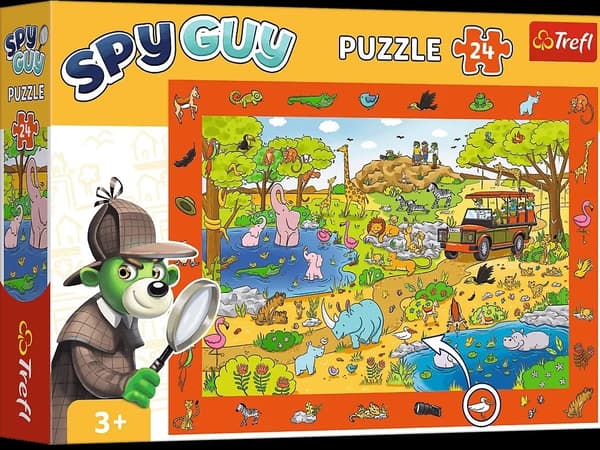 24 Observationspuslespil - Spy Guy Safari TREFL