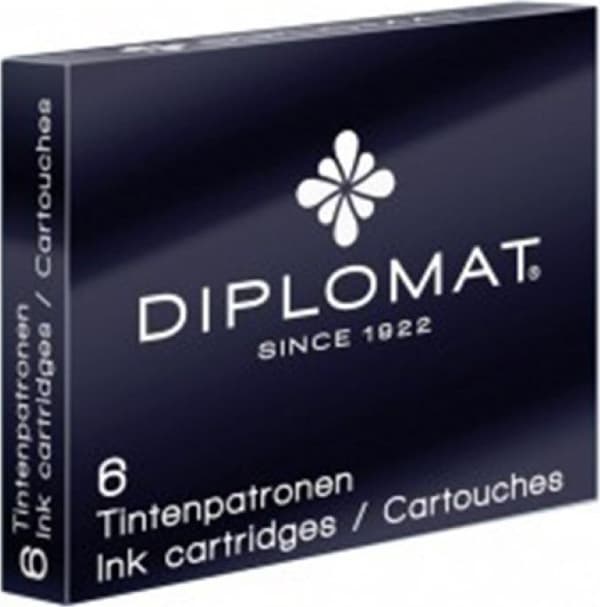 Diplomat blækpatroner sort 6 stk.