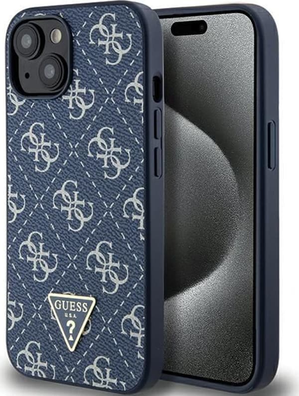 GUESS GUHCP15MPG4GPB IPHONE 15 PLUS / 14 PLUS 6.7 \"BLÅ / BLÅ HARDCASE 4G TRIANGLE METAL LOGO