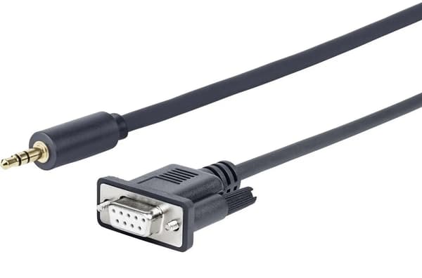 Vivolink PROMJDSUB9-25 sarjakaapeli Musta 25 m 3.5mm D-Sub (DB-9)