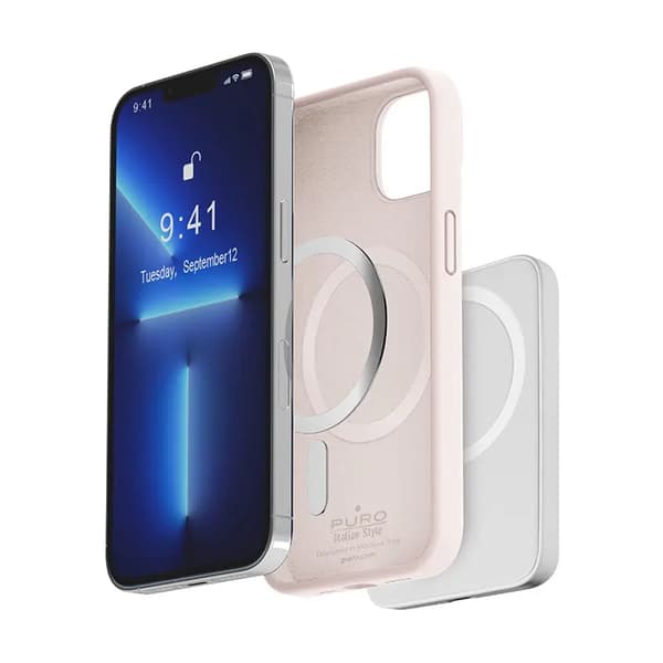 Puro Icon Mag iPhone 14 Pro Max MagSafe pölyisen vaaleanpunainen
