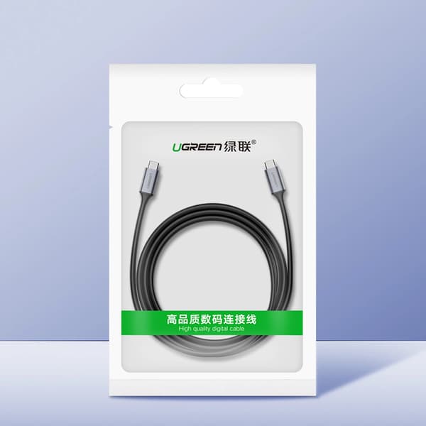 UGREEN USB-C uros-uros-kaapeli 1,5 m harmaa