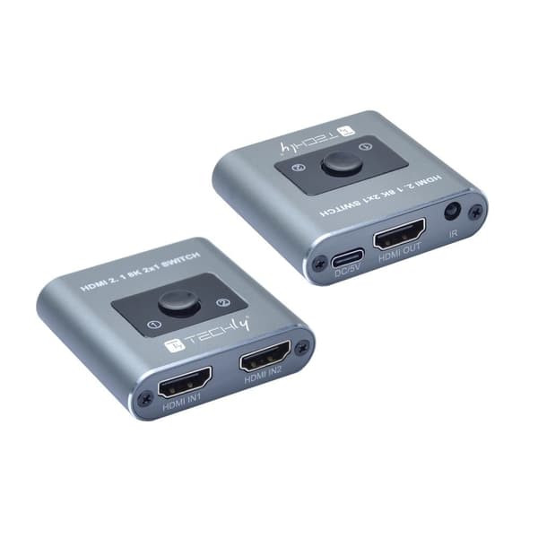 TECHLY 2x1 HDMI 2.1 8K -kytkin