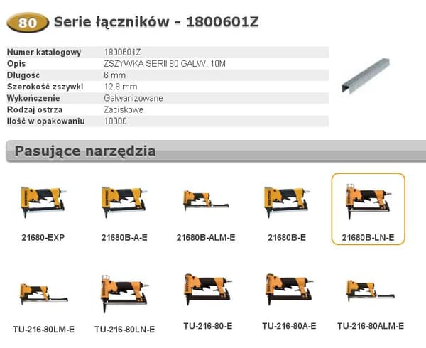 Bostitch-niitit 80 6mm 10m (1800601Z)