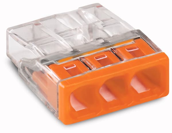 Wago Kompaktkoppling 3-ledare transparent/orange (2273-203)