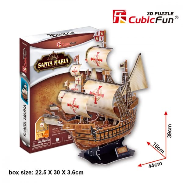 3D-puslespil Sejlskib Santa Maria