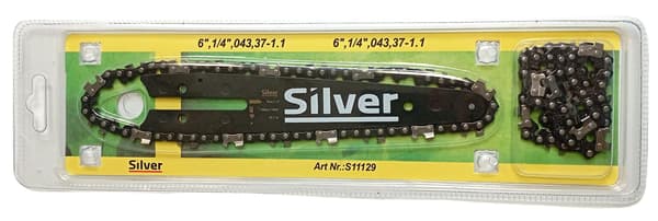 SILVER Svärd+2xKedja 12\" 3/8\" ,050,45-1.3mm