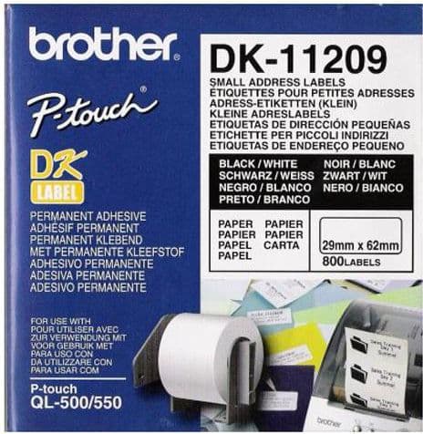 Brother-teippi DK-11209 (musta valkoisella)