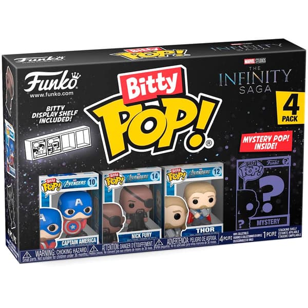 Blister 4 figurer Bitty POP Marvel The Infinity Saga Captain America