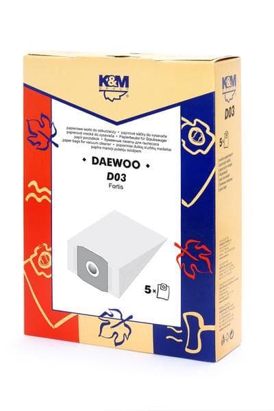 Påsar för dammsugare LT D03 Daewoo RC300, 5 st