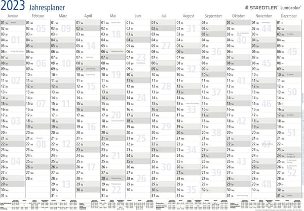 Staedtler Lumocolor Planner År 2024 Størrelse A3