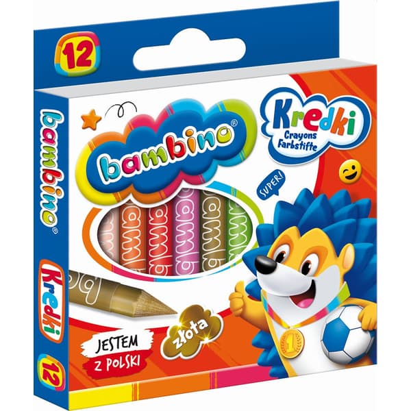 12 farver BAMBINO hule blyanter