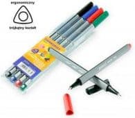 Tre-vinklade fineliners 4 färger