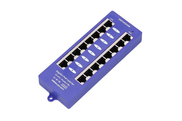 EXTRALINK PoE-injektor 8-portars gigabit läge B