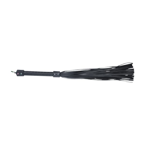 Ouch! Venice Collection Flogger Sort - Slagværktøj i Bonded Læder