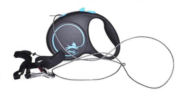 Hundesnor Flexi BLACK DESIGN 5 m Størrelse S Sølv