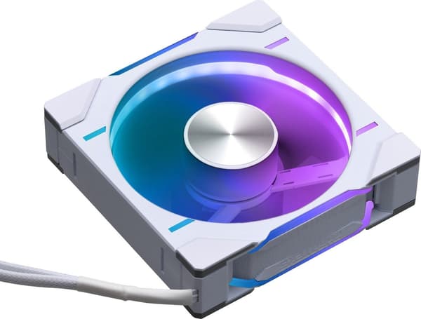 PHANTEKS D30 PWM Reverse Airflow D-RGB - 120mm, hvid