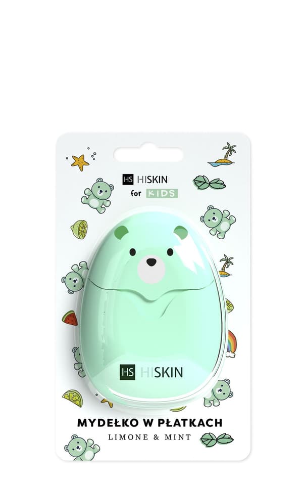 Hiskin_kids sæbe i Limone & Mint 50 stk.