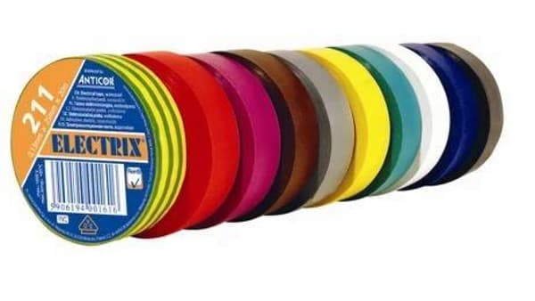 Anticor Elektrisk isoleringstape PVC hvid 19mm 20m