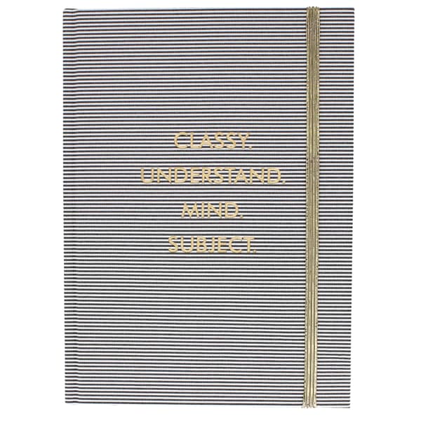 NOTESBOG MED ELASTIK A5/80K KLASSISK STK PB 12/24