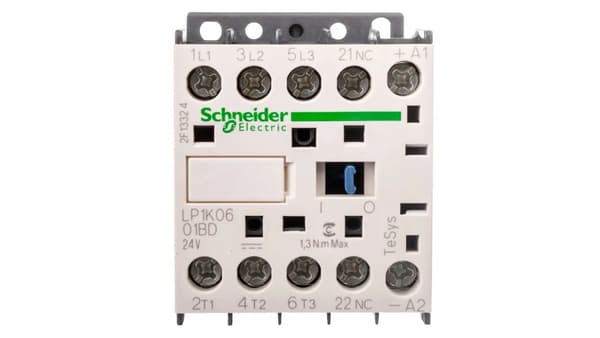 Effektkontaktor 6A 3P 24V DC 0Z 1R LP1K0601BD