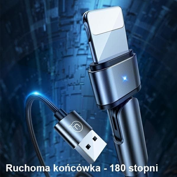 Usams USB-kabel USB-A - Lightning 1 m Svart (SJ476USB01)