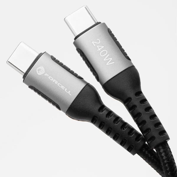 USB-kaapeli ForCell USB-C - USB-C 2 m musta