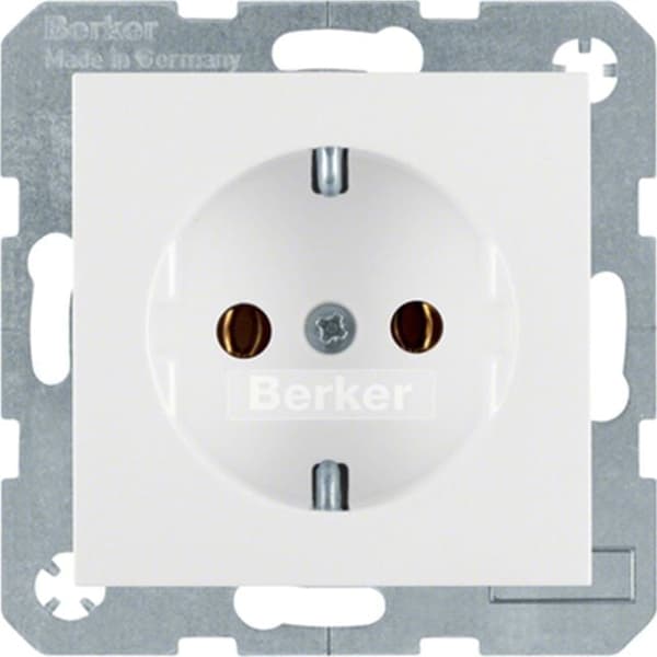 BERKER one.platform B.Square Pistorasia SCHUKO ruuvi valkoinen 41438989