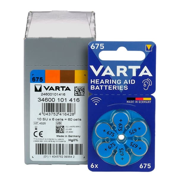 Varta 675 Engangsbatteri PR44 Zink-luft