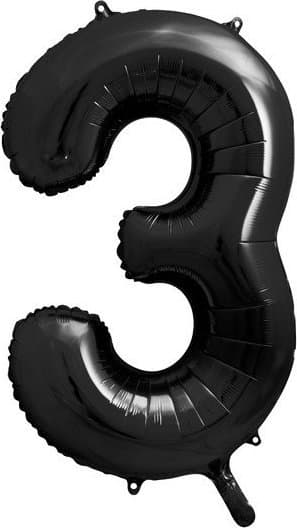 Party Deco FOLIEBALLON TAL 3 SORT 86CM